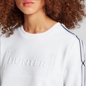 Hunter for Target cropped white sweatshirt